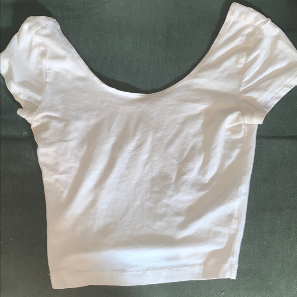 white crop top